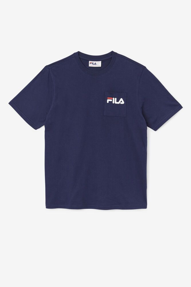 Fila Tričko Panske Curtis Pocket Námornícka Modrá - PHECN4530